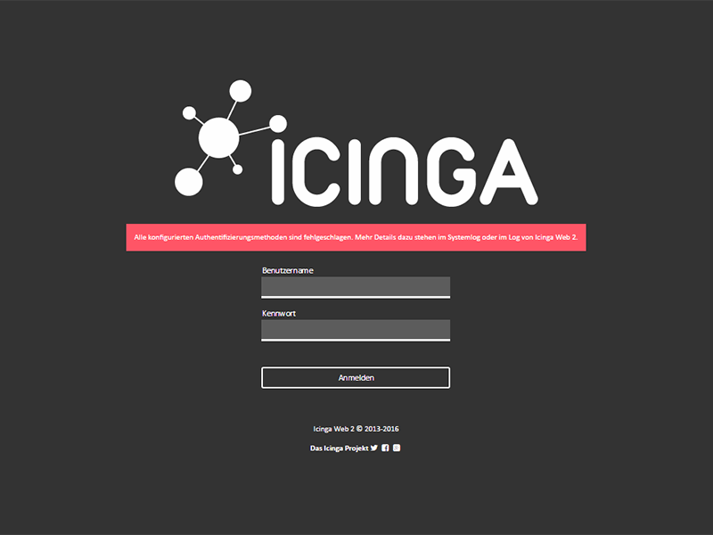 Icinga Web 2 Login